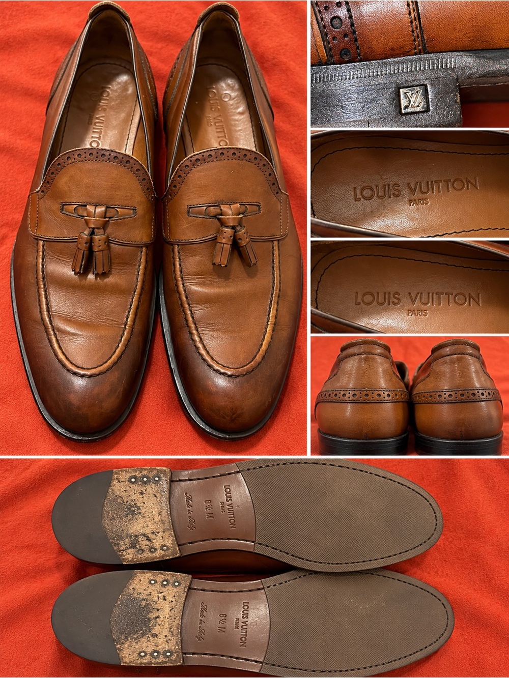 Louis Vuitton Brown Leather Tassel Loafers